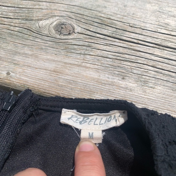 Rebellion Black Sleeveless Lace Dress – Size Medium - Picture 5 of 7